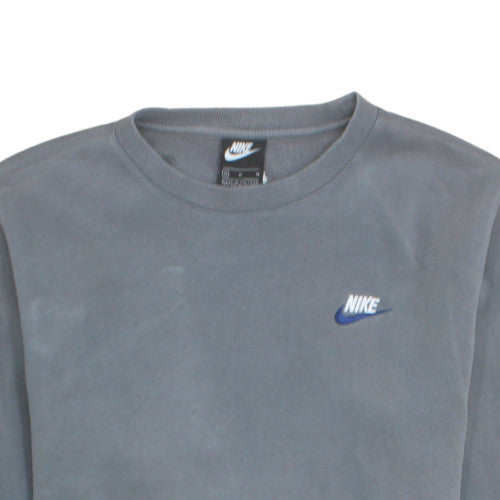 Nike Men's Grey Pullover Crew Neck Sweatshirt M Regular Fit