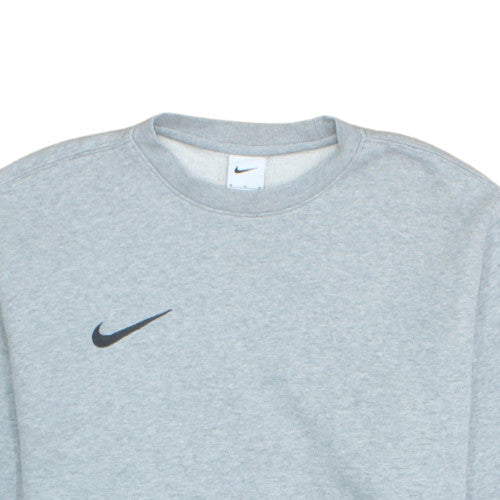 Nike Men's Grey Crew Neck Sweatshirt Medium Fleece Pullover