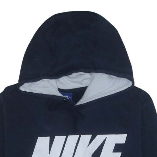 Nike Men's Blue Pullover Hoodie L Graphic Fleece Sportswear