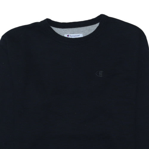 Champion Men's Black Crew Neck Pullover Sweatshirt Size S