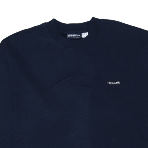 Reebok Women's Navy Blue Crew Neck Pullover Sweatshirt Size M