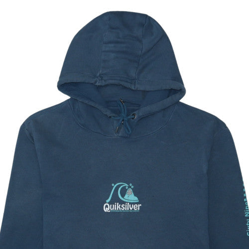 Quiksilver Men's Blue Graphic Pullover Hoodie Size M