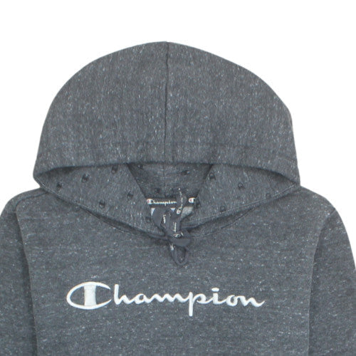 Champion Men's Grey Logo Pullover Hoodie Size L