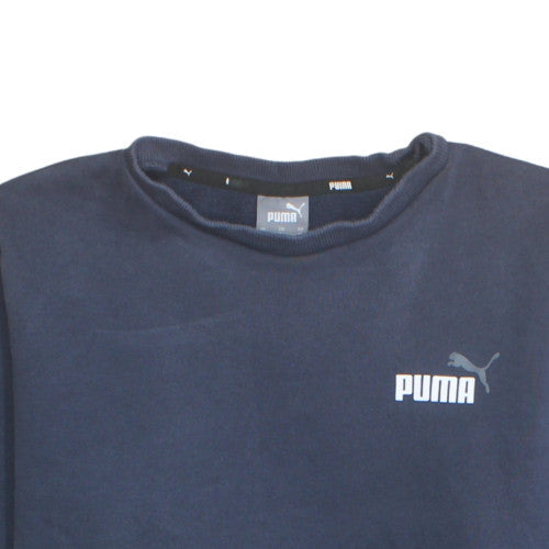 Puma Mens Blue Crew Neck Pullover Sweatshirt M Regular Fit