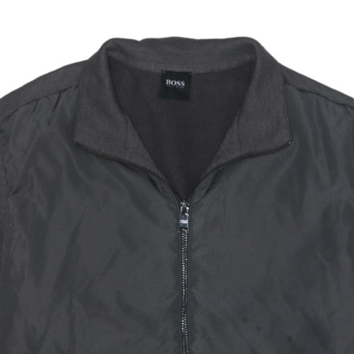 Hugo Boss Men's Black Bomber Jacket S Full Zip Classic Style
