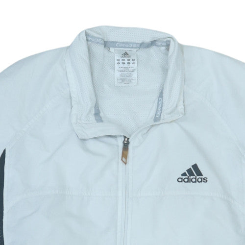 Adidas Mens White Lightweight Windbreaker Jacket Size L