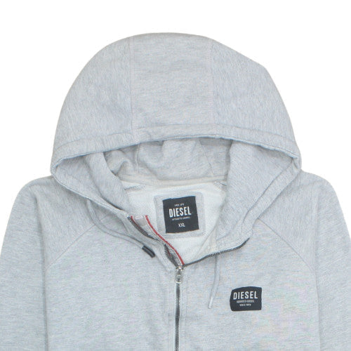 Diesel Men’s Grey Full Zip Hoodie XXL Regular Fit