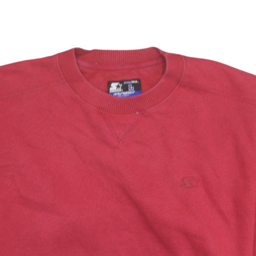 Starter Men's Red Heavyweight Crew Neck Sweatshirt Size L