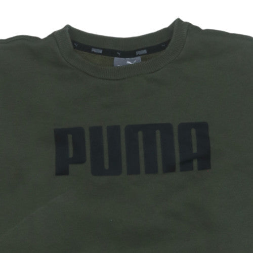 Puma Women's Green Crew Neck Pullover Sweatshirt UK 10