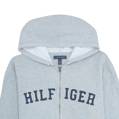 Tommy Hilfiger Mens Grey Full Zip Hoodie XXL Classic Logo