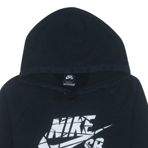 Nike SB Men's Black Pullover Hoodie M Fleece Lined Graphic Print