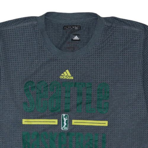Adidas Mens Grey Aeroknit XLT Seattle Basketball T-Shirt