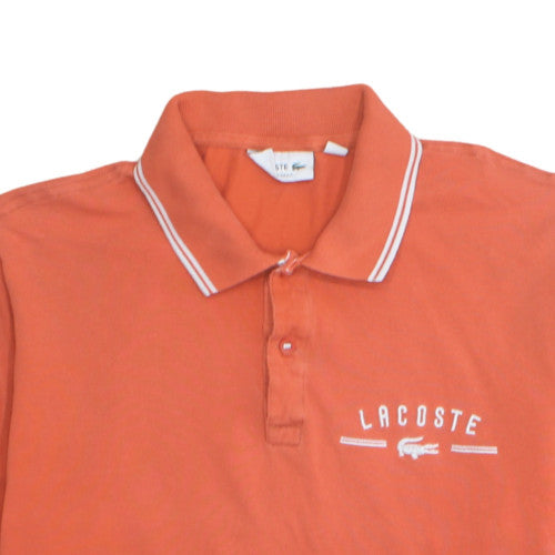 Lacoste Mens Orange Regular Fit Polo Shirt Size M