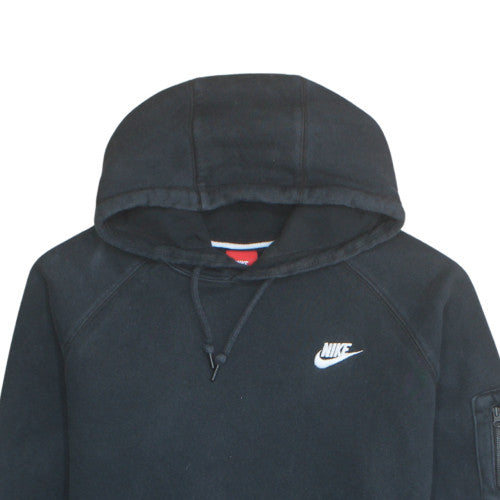 Nike Men's Black M Pullover Hoodie Fleece Logo Sweatshirt