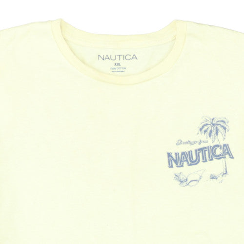 Nautica Men's Yellow 2XL Graphic Beach Nautical Cotton T-Shirt