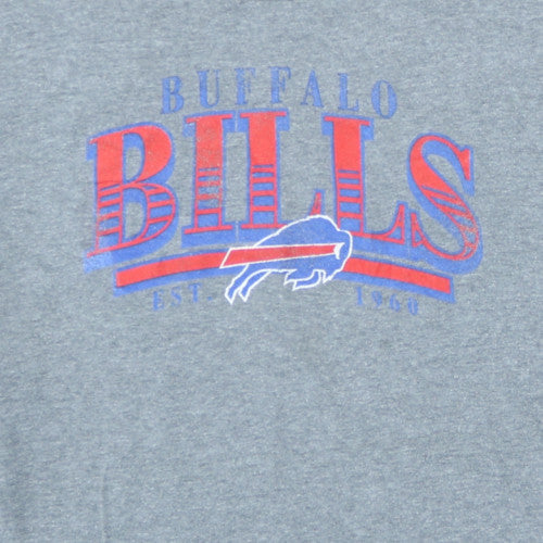 NFL Team Apparel Mens Grey Buffalo Bills 2XL Graphic T-Shirt