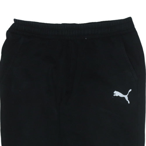 Puma Men's Black Jogger Trousers L Regular Fit Elastic Waist