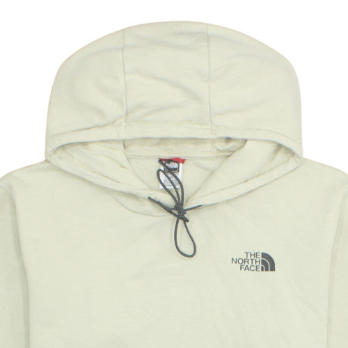 The North Face Unisex Beige Pullover Hoodie M Cotton Fleece