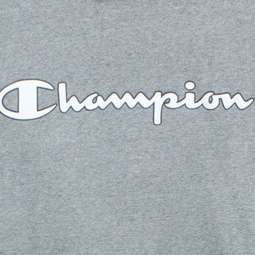 Champion Women's Grey Pullover Hoodie XL Logo Graphic Cotton Blend
