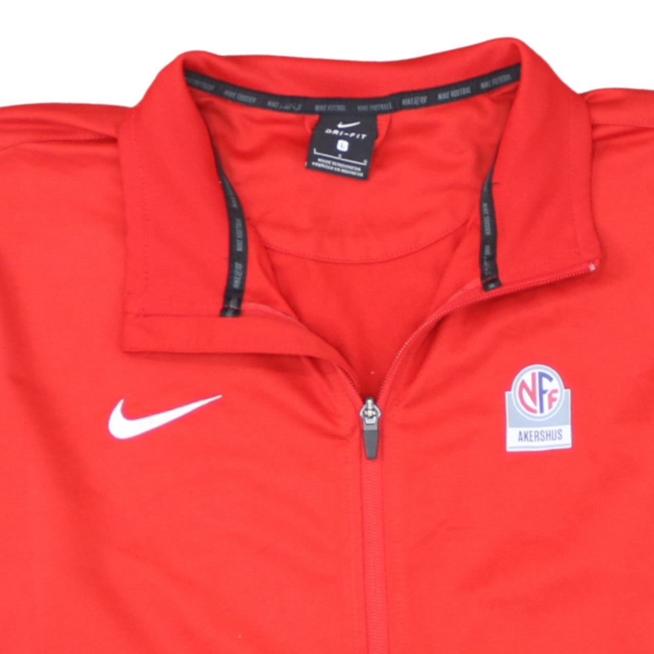 Nike Men's Red Full Zip Dri-Fit Sports Sweatshirt Size L
