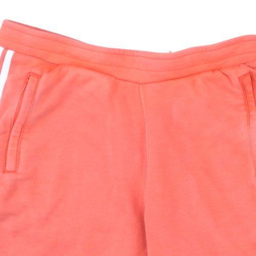 Adidas Mens Coral Orange Athletic Sweat Shorts Size M