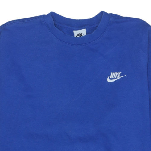 Nike Mens Blue Crew Neck Sweatshirt M Classic Cotton Blend