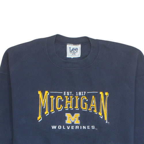 Lee Sport Men's Blue Michigan Wolverines XL Fleece Sweatshirt