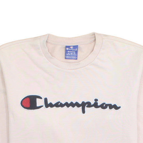 Champion Women's Beige Cotton Pullover Sweatshirt Medium