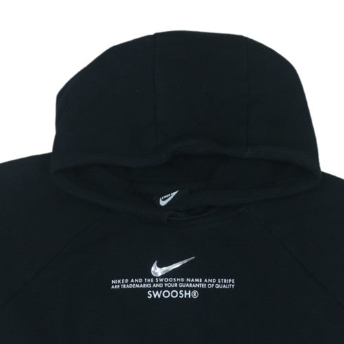 Nike Womens Black XL Pullover Hoodie with Logo Raglan Sleeves