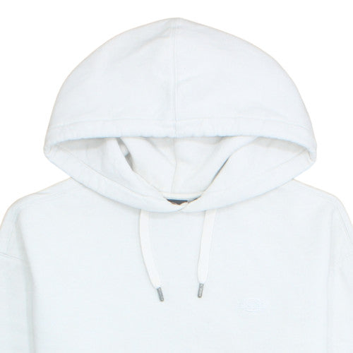 Dickies Mens White Pullover Hoodie Medium Fleece Cotton Blend