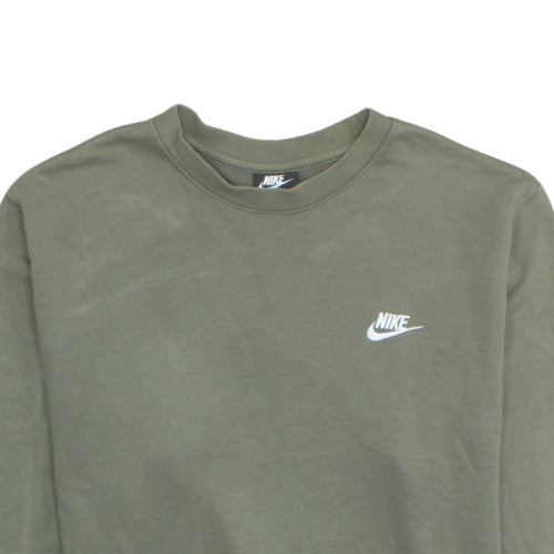 Nike Mens Green Crew Neck Pullover Sweatshirt L Regular Fit