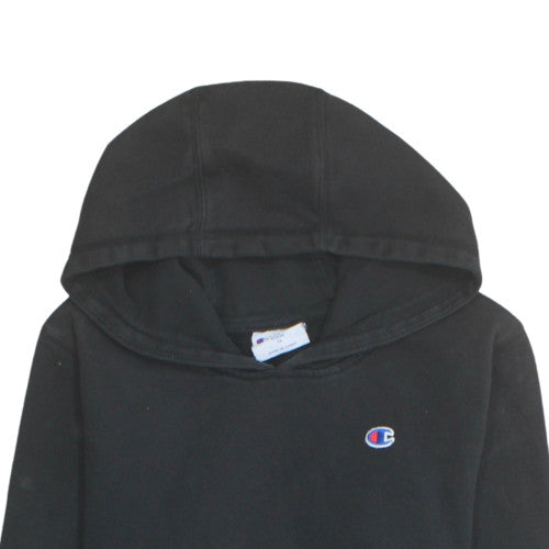 Champion Boys Black Pullover Hoodie Youth 16 Embroidered Logo Cotton Blend