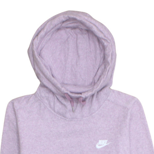 Nike Women Purple Pullover Hoodie L Cotton Blend Casual