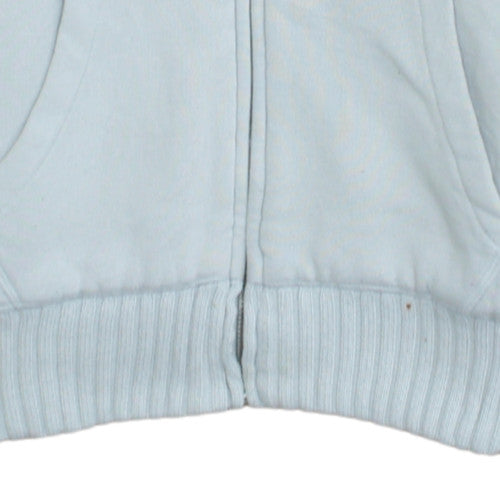 Tommy Hilfiger Women Light Blue Full Zip Hoodie Size M Fleece Lined