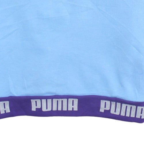 Puma Men Blue Manchester City Sweatshirt L Crew Neck Fleece