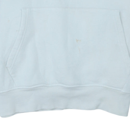 Tommy Hilfiger Men’s White Pullover Hoodie M Cotton Blend Logo Style