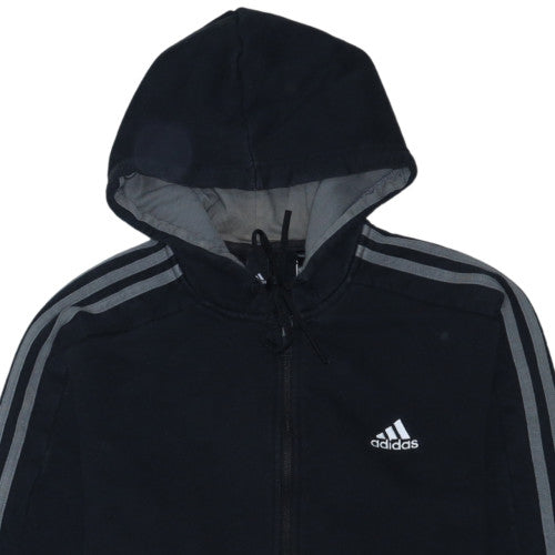 Adidas Men's Black Full Zip Hoodie Size L Sportswear Fleece