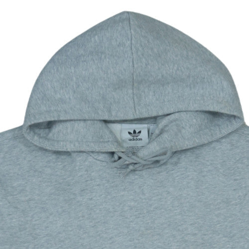 Adidas Mens Grey Pullover Hoodie L Fleece Sportswear Sweatshirt
