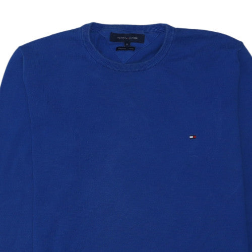 Tommy Hilfiger Men's Blue Cotton Crew Neck Pullover Jumper M