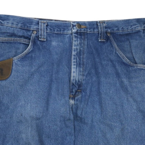 Wrangler Riggs Workwear Blue Men's 38x32 Straight Fit Denim Jeans