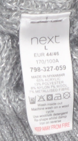 Next Women Grey L Roll Neck Knit Pullover Jumper