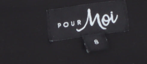 Pour Moi Women's Black Pleated Tapered Trousers Size 8