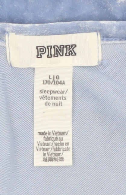 PINK Women’s Blue Velvet Camisole Tank Top L