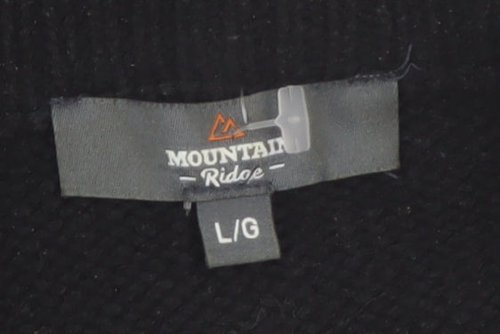 Mountain Ridge Men's Grey Fair Isle 1/4 Zip Knit Jumper L