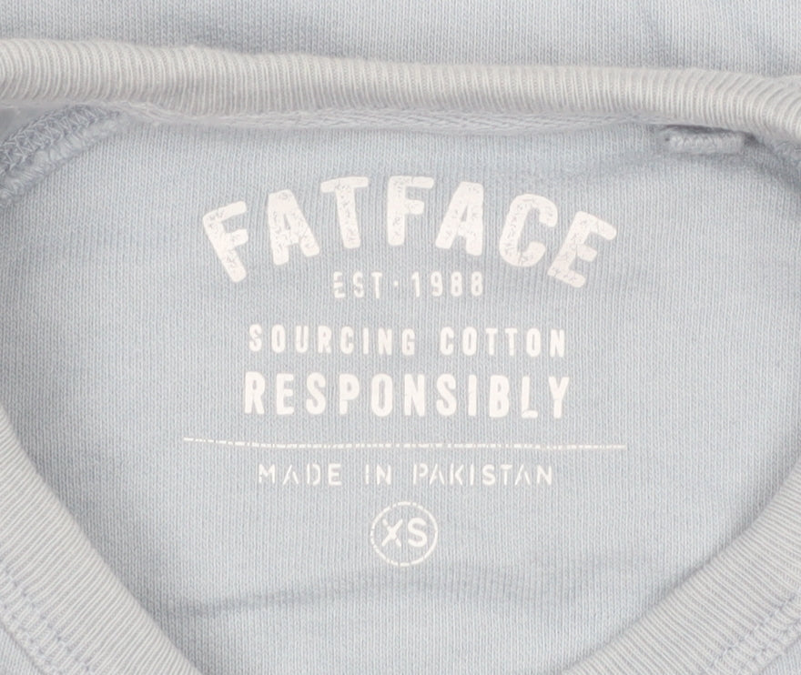 FatFace Women's Blue Cotton Crew Neck Pullover Sweatshirt XS