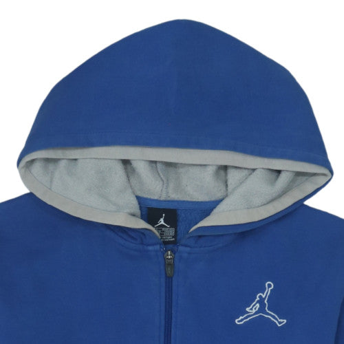 Nike Jordan Blue Full Zip Hoodie Men S Classic Fleece Sweatshirt