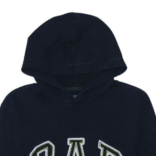 Gap Kids Boys Navy Pullover Hoodie 13-14 Years Fleece Lined Classic Logo