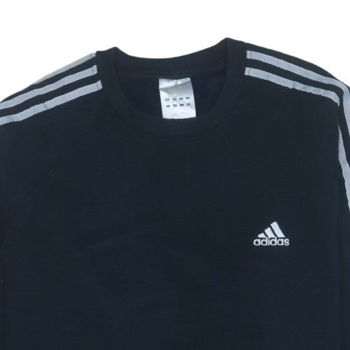 Adidas Men's Black Crew Neck Pullover Sweatshirt L Sports Fleece