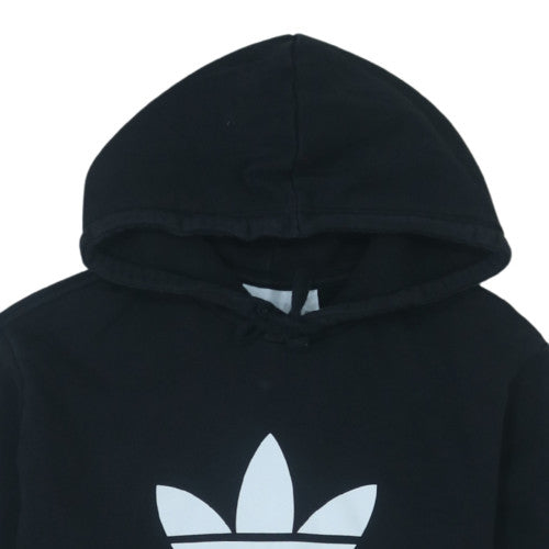 Adidas Mens Black Pullover Hoodie M Logo Fleece Sweatshirt