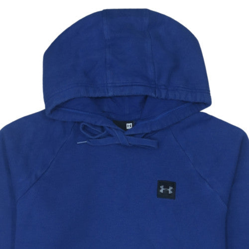 Under Armour Men Blue Pullover Hoodie M Fleece Cotton Blend